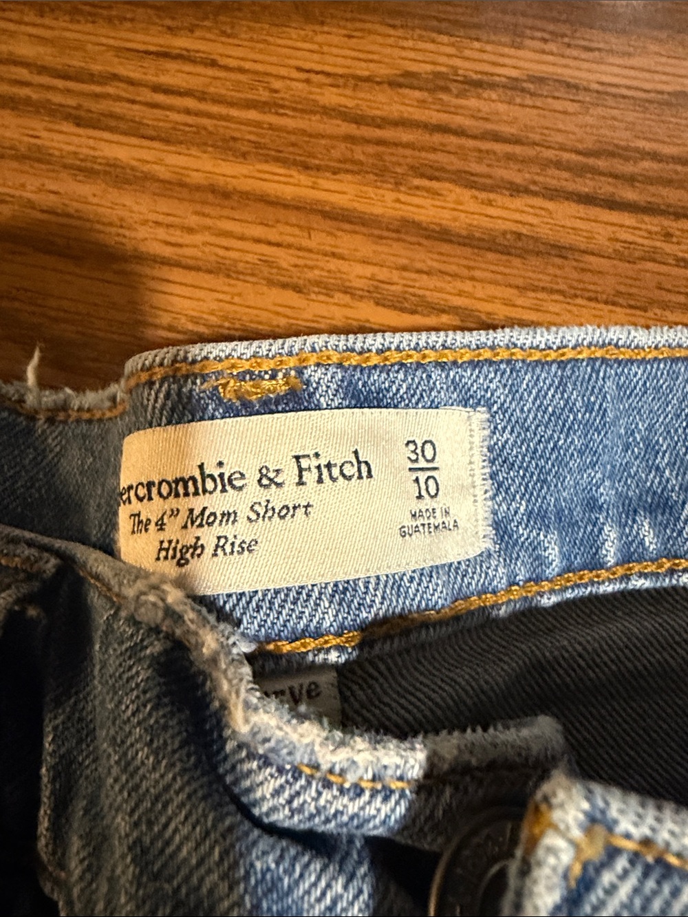 Abercrombie & Fitch Light Blue High-Rise Mom Shorts - Picture 2 of 6